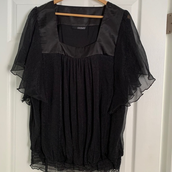 Contempo Tops - Contempo Black Sz 18